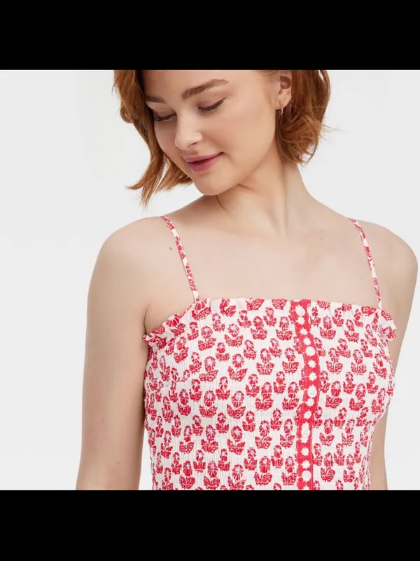 Roller Rabbit x Target Women's Floral Smocked Peplum Tank Top and skirt - Image 4