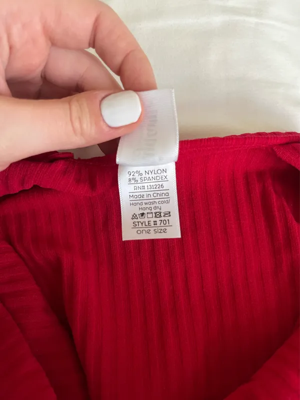 Dynamite Red Buckle Strap top - Image 4