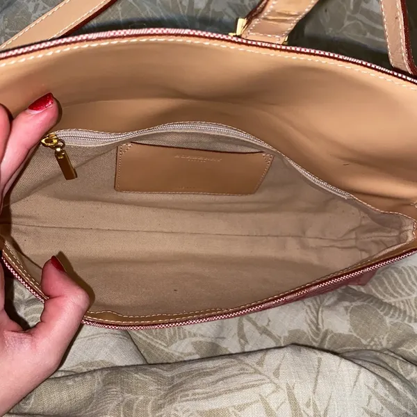 Burberry Vintage Authentic Red Denim Shoulder Bag - Image 9