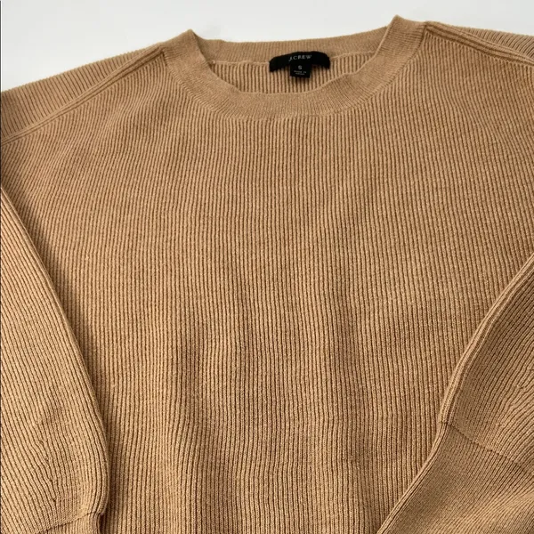 J. Crew Tan Ribbed Knit Sweater - Image 6