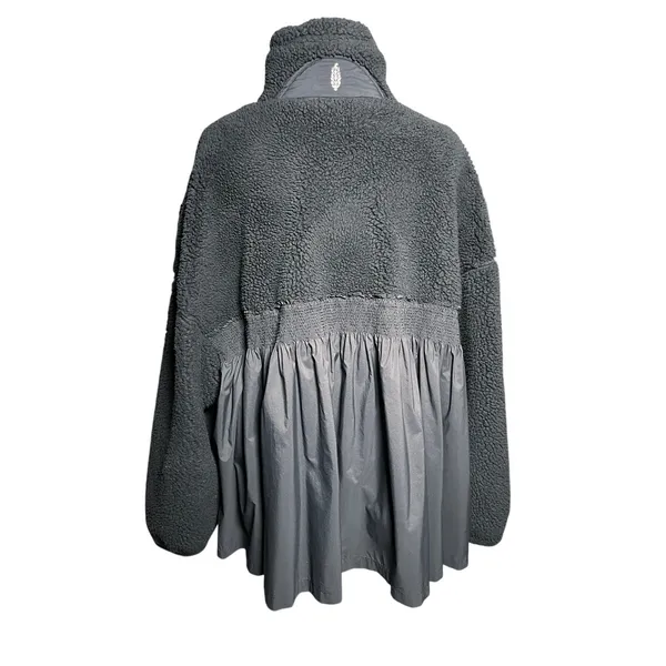 FREE PEOPLE Movement Ain’t She Lovely Mixed Media Fleece Jacket - Image 8