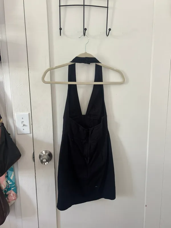Black Dress V Neck Halter - Image 7