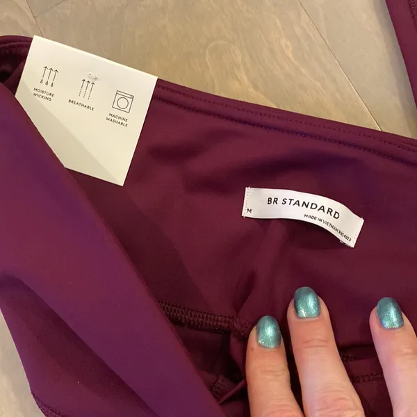 BNWT banana republic BR Standard leggings in purple size M - Image 2