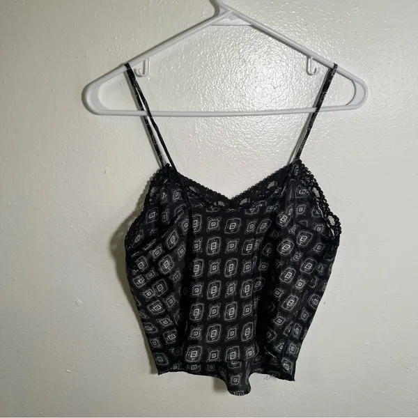 Vintage Victoria's Secret Gold Label Womens Size Small Camisole Black White Lace - Image 4