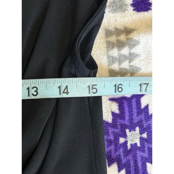 Oliviaceous Black Sleeveless Tank Maxi Dress Size Medium Elastic/Tie‎ Waist - Image 10
