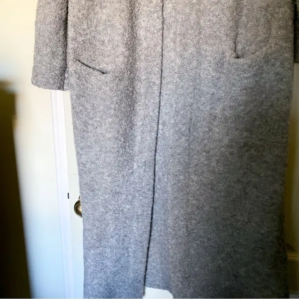 Jenni Kayne Sweater Boucle‎ Duster Coat Merino Wool Cardigan Open Grey S GUC - Image 4