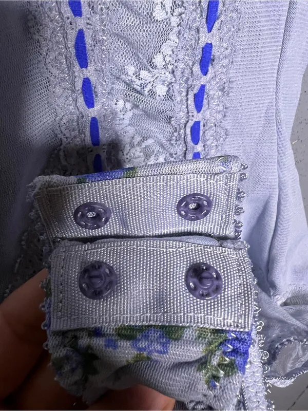 FREE PEOPLE Sara Corset Bodysuit in Blue Combo in Size Medium. - Image 11