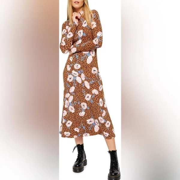 Free People Retro Romance Mixed Print Long Sleeve Dress - Image 6