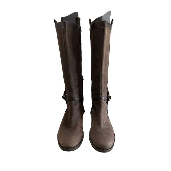 Cole Haan brown leather harness pull on knee high boots size‎ 8.5 - Image 6
