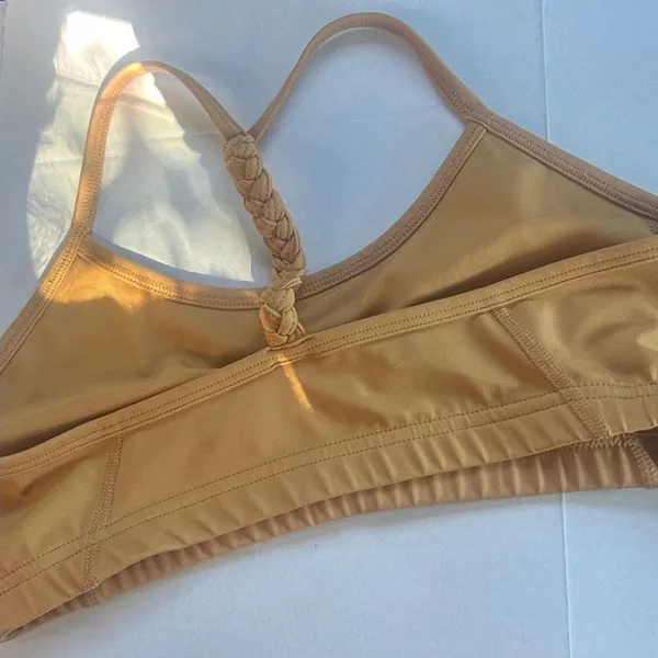 NWOT Mika Yoga Wear Orange Tan Mirabelle Yoga Sports Bra Size XL - Image 3