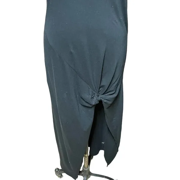 N:Philanthropy Bessie Maxi Dress Sleeveless Slit Draped Jersey‎ Black Size Small - Image 5