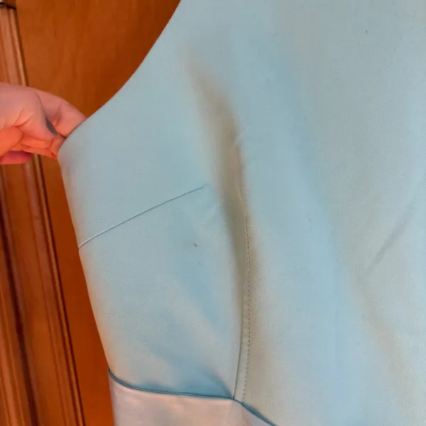 Cinq Sept Windsor Dress Aqua Blue Sleeveless‎ Tie Waist Cocktail Size 4 - Image 3