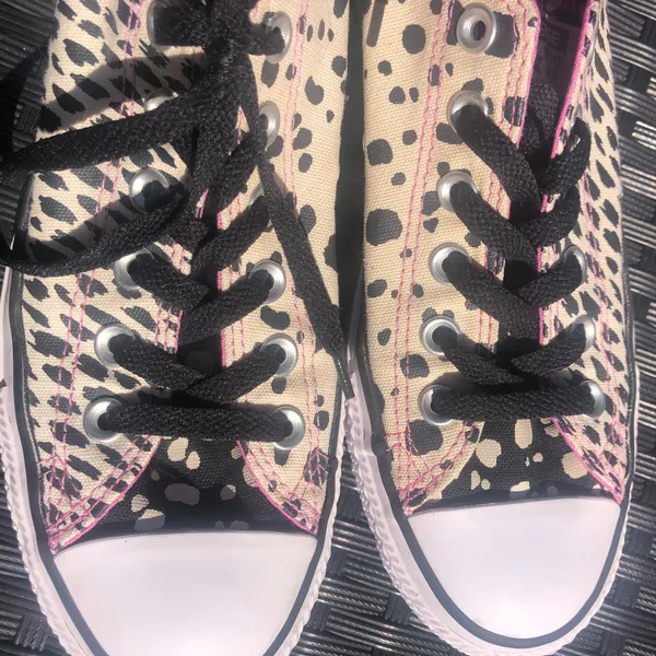 Converse Chuck Taylor All Star Sneakers Low-Top White Black Spotted - Image 5