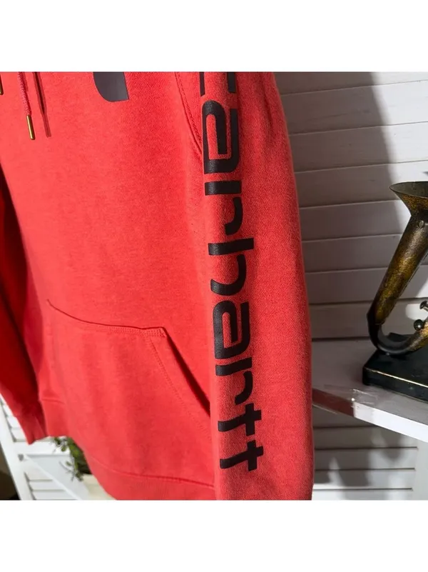Carhartt relaxed fit hoodie sweatshirt cotton streetwear athletic activewear S - Image 3