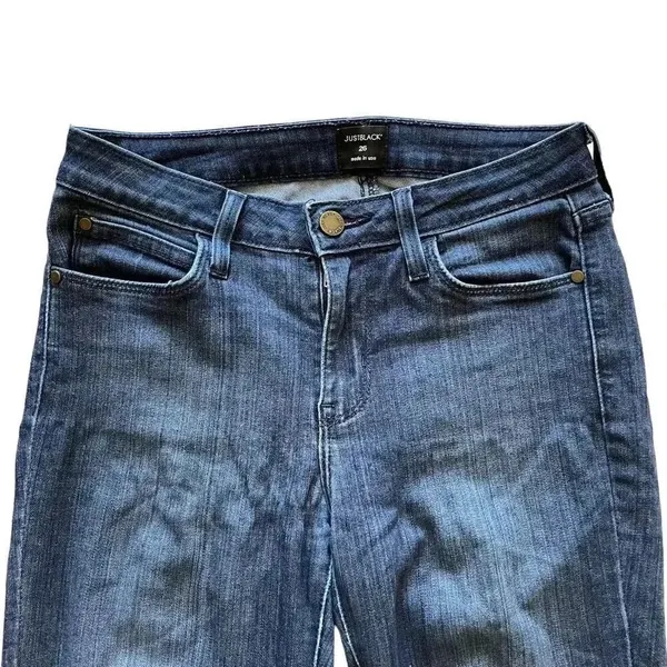 Just Black Mid Rise Blue Soft Skinny Denim Women’s Minimalist Jeans SZ 26 # 1543 - Image 2