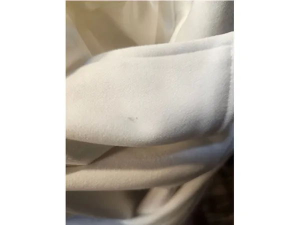 Women's Long Pea Coat, Size S, White and Black - Image 10
