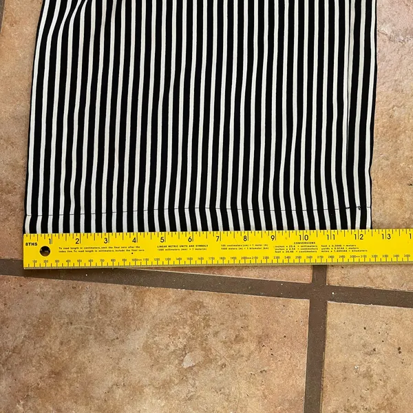 Zara Black and White Striped Wide Leg Pants - Image 7