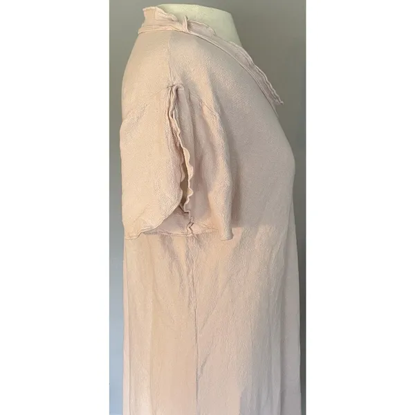 Oh My Gauze Dress‎ Women’s Sz 1 (S-M) Light Pink Flowy Short Sleeve Slit Sleeve - Image 3