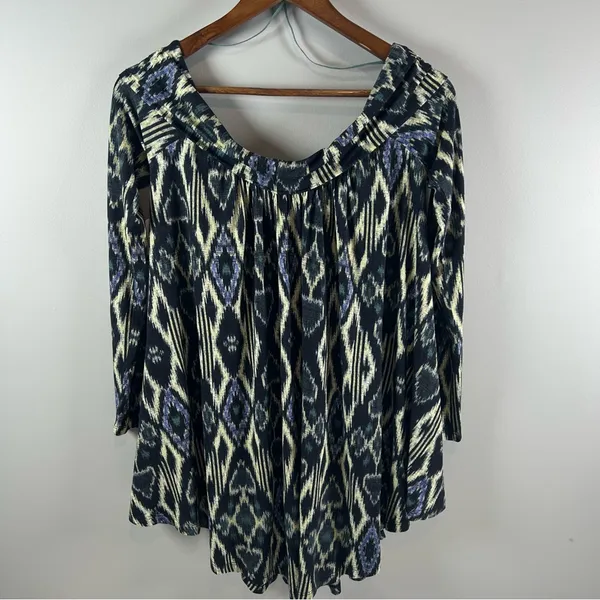NWT Free People Arcadia Tribal Print Tunic Top Women's Size Small - Image 3
