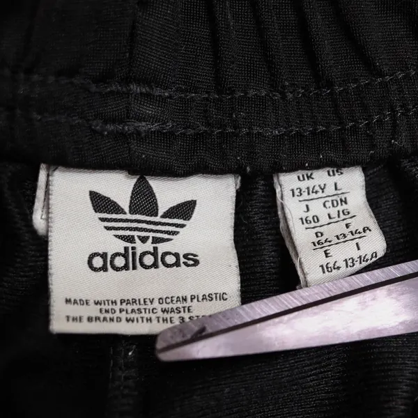 Adidas Kids Black Adicolor‎ Track Pants Shattered Trefoil Tapered Joggers 13-14Y - Image 4