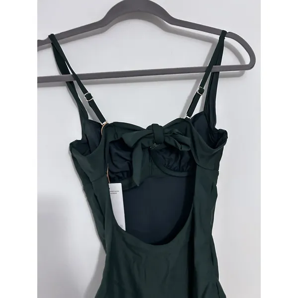 Net Quince Palm Green Italian Underwire One-Piece Swimsuit Size Small - Image 6