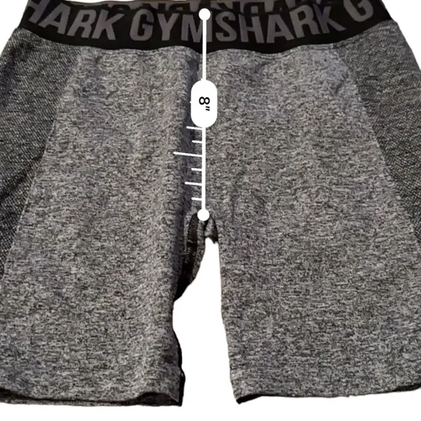 Gymshark‎ Flex Mid Rise Activewear Flex Shorts in Heather Gray Size S - Image 5