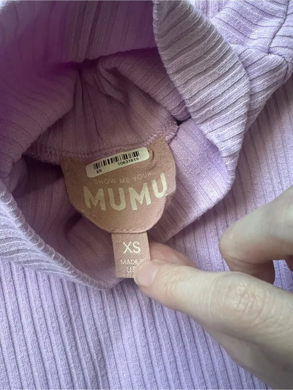 Show Me Your Mumu Ribbed Turtleneck Top - Lavender - Image 3