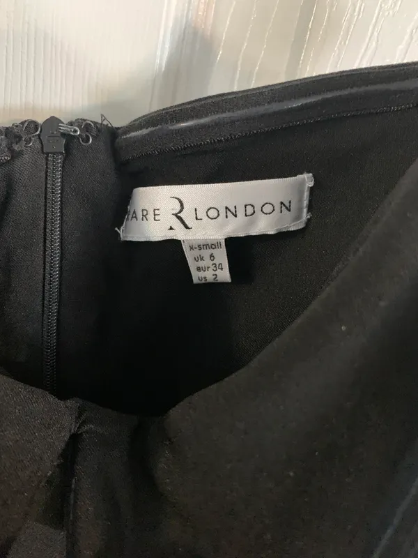 ASOS Rare London Black MIDI Dress With Slit - Image 9