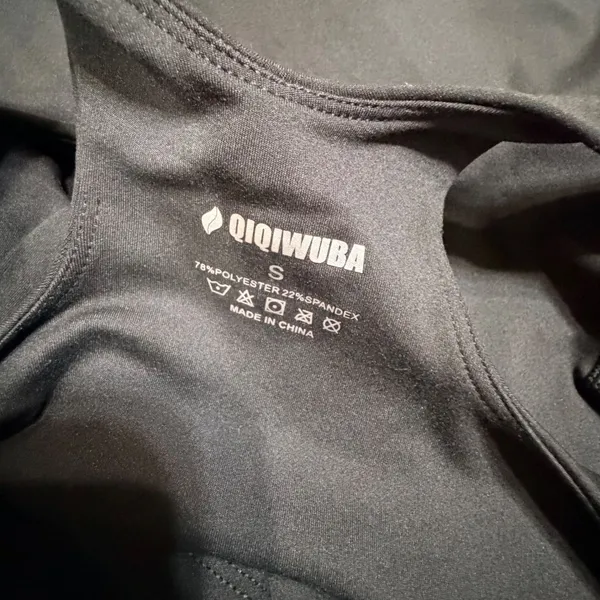 QIQIWUBA Womens Black Athletic Tennis Dress Built-in Shorts Racerback Size S - Image 6
