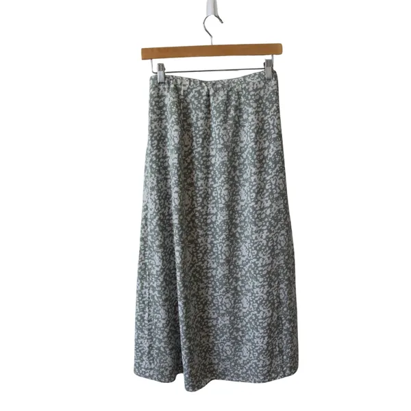 Abercrombie & Fitch Front Slit Skirt Green/White‎ Women's Size Small - Image 2