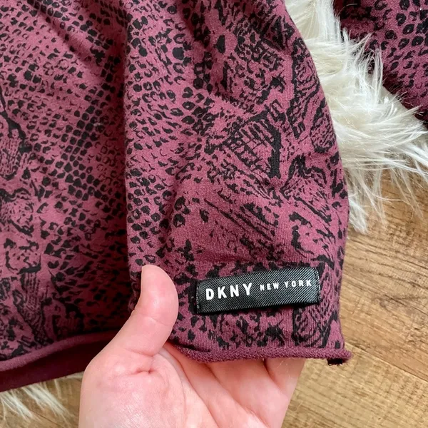 DKNY Snake Print Cropped Sweatshirt - Image 4