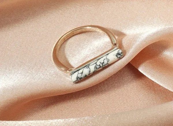 Marble Silver Womens Ring - Image 4