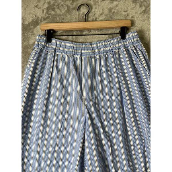 Anthropologie Striped Pajama Pants Women’s Medium Cotton Tencel Balloon Lounge - Image 3