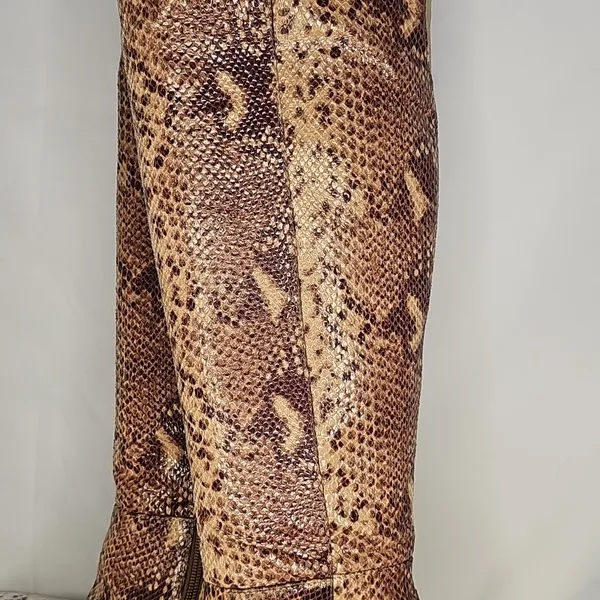 INC International Concepts Tyliee Embossed Snakeskin Over Thigh High Boots 5.5 - Image 3