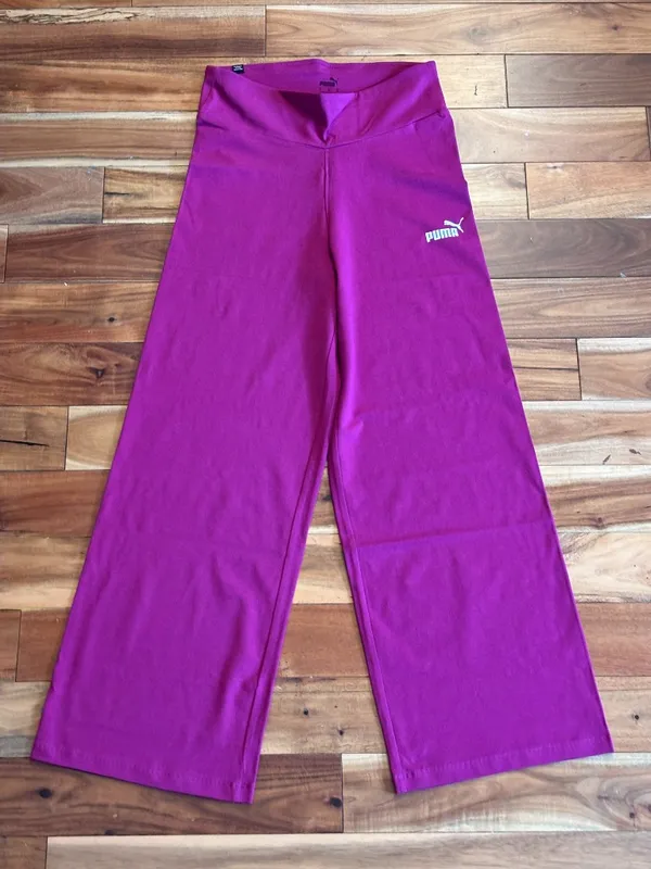 Puma Women's Essentials Straight Leg Full-Length Pink Pants - Image 2