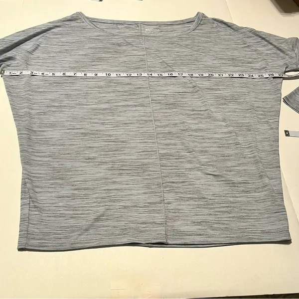 Athleta Womens Size Medium Blue Grey Gray Dolman Long Sleeve Athletic Shirt Top‎ - Image 5