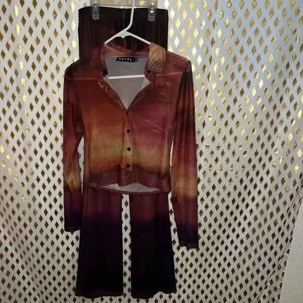 Motel matching set Herly Trouser In Sunset Melt size XS - Image 5