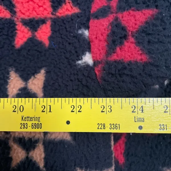 Sonoma‎ Black Star Pattern Fleece Hoodie Size Large NWOT - Image 4