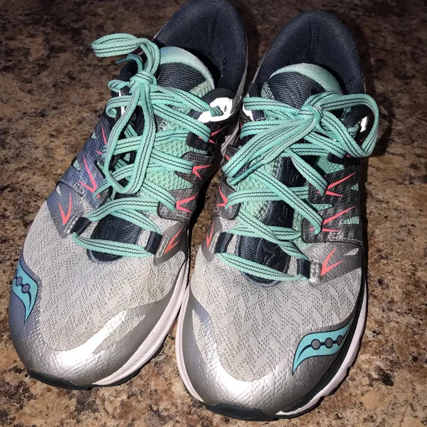 Saucony Zealot ISO 2 Women's Size 7.5 Silver Mint Black Running Shoes S10314-1 - Image 3