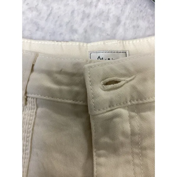 Alpine Design Womens 4 Mixed Fabric Shorts Off White Corduroy Pocket see pics - Image 3