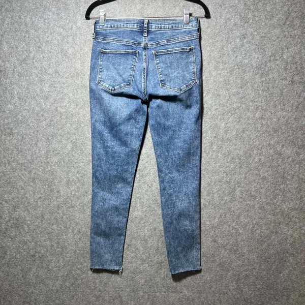 Gap Denim Favorite Jegging‎ Medium Wash Skinny Jeans Raw Hem Size 28 Regular - Image 9