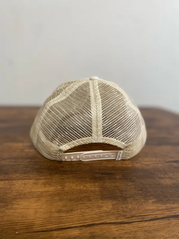 Billabong Cream Trucker Hat with Brown Palm Embroidery - Image 3