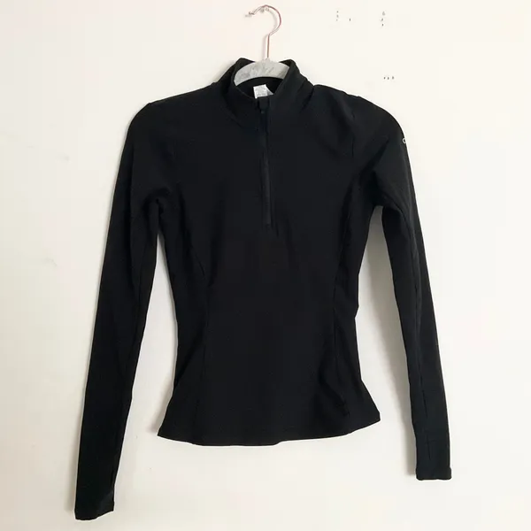 Alo Yoga Alosoft 1/2 Zip Rapid Pullover Black XXS - Image 2