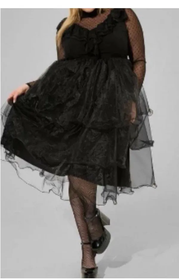 Torrid Plus 0X Black Torrid Gothic Goth Halloween Dress Costume - Image 14