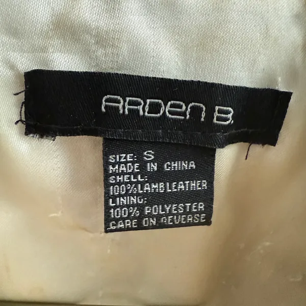 Arden B. Ivory Leather‎ Y2k VTG Moto Jacket Womens Small Full Zip Biker - Image 12
