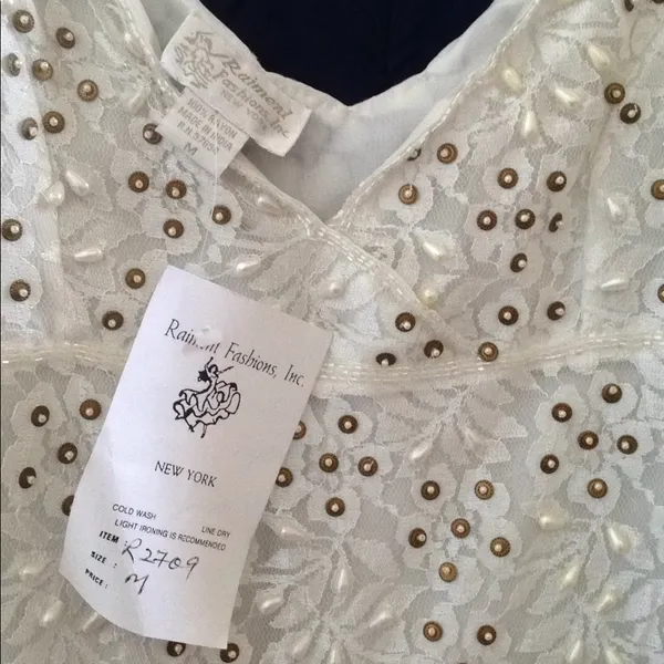 Women's Raiment Fashions Beaded Emb. Micro Mini dress medium - Image 2
