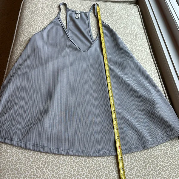Free People Intimately Free Gray Ribbed Swing Racerback Tank Top Size S - Image 9