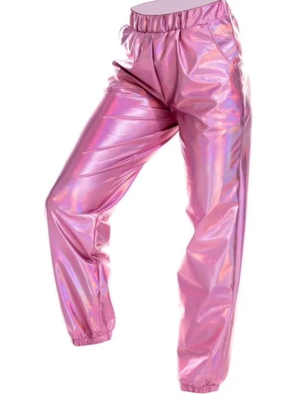 NEW Holographic Disco 80’s Hip Hop Pants M - Image 4