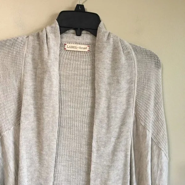 Label + Thread grey cardigan‎ Gray Size M - Image 3