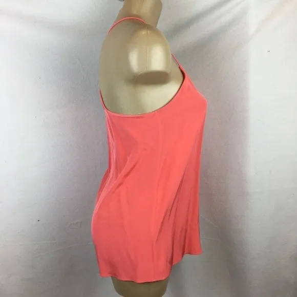TIBI Silk Coral Orang Sleeveless Halter Top 2 - Image 6